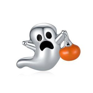 Ghost Pumpkin Charms Beads Halloween fit Pandora Bracelet
